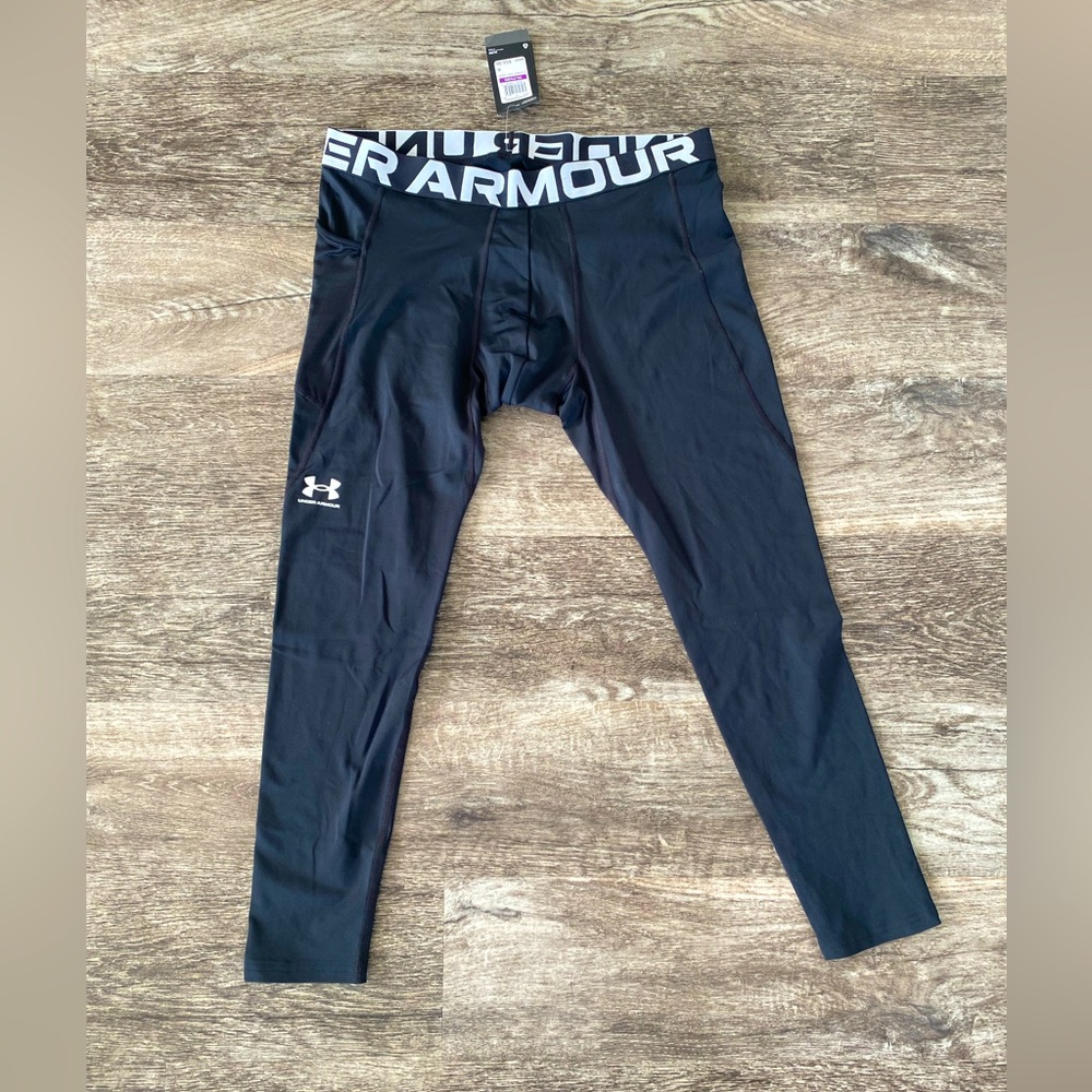 Under Armour Men’s HeatGear Leggings Tapered - Black - Size XXL